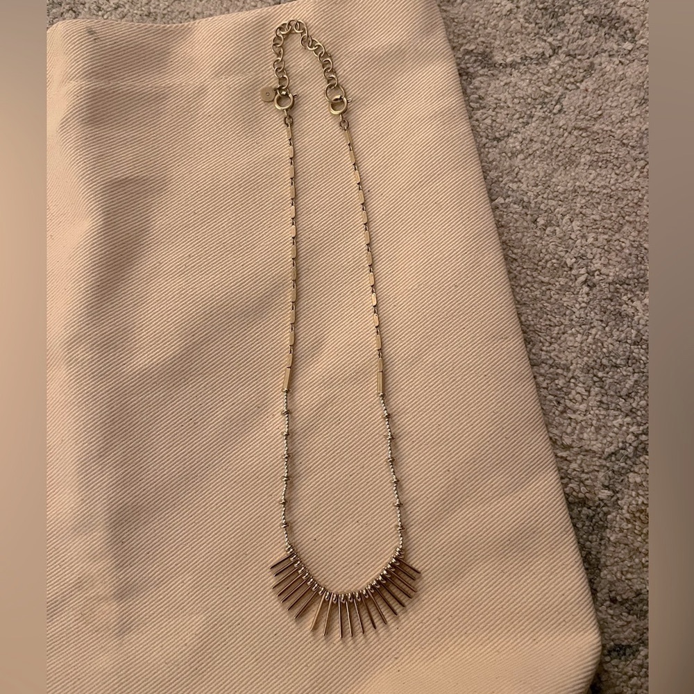 Stella and dot necklace gold necklace with spikes